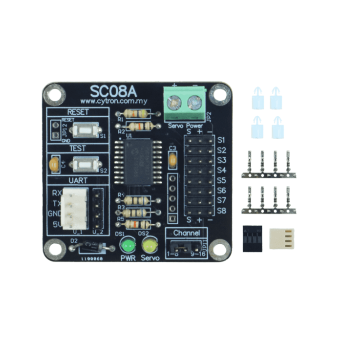 Cytron SC08A 8-Channel Servo Controller for Robotics - Buy in India