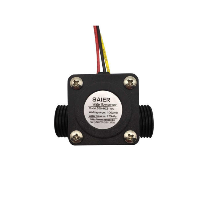 SEN-HZ21WA G1/2" Nylon Water Flow Sensor - Arduino Compatible
