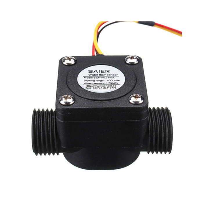 SEN-HZ21WA G1/2" Nylon Water Flow Sensor - Arduino Compatible