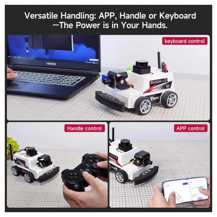 MicroROS-Pi5 ROS2 Robot Car - Autonomous Navigation Platform for Raspberry Pi 5 - Buy in India