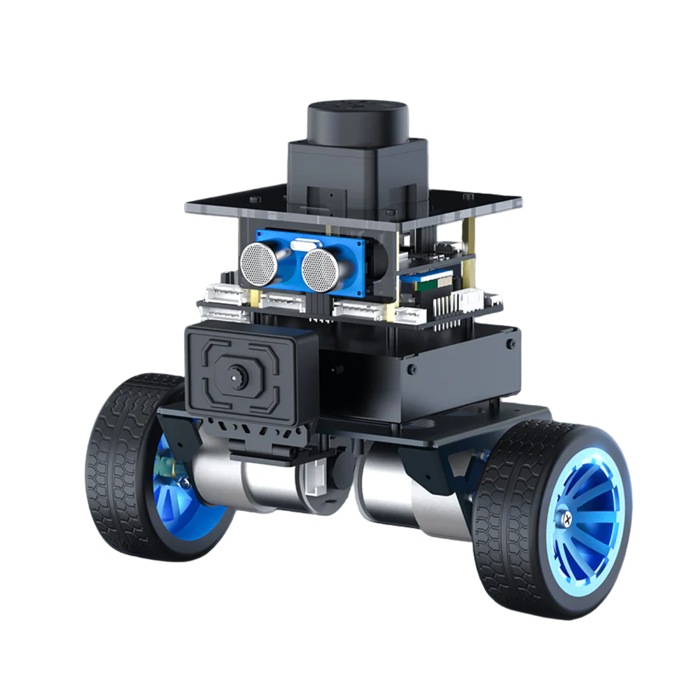 MicroROS Self-balancing Car Robot 4KG Load Vision Kit - ROS2, STM32+ESP32, LiDAR, AI Camera