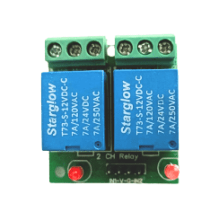 Iotcart SES-P-407 2 CH 12V Relay Board - High Power Switching for Arduino Projects