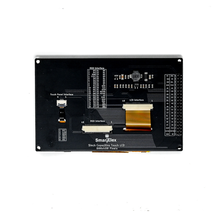 SmartElex 5-inch TFT LCD Capacitive Touch Display 800×480