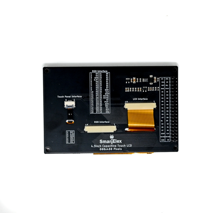 SmartElex 800×480 4.3-inch TFT LCD Capacitive Touch Display