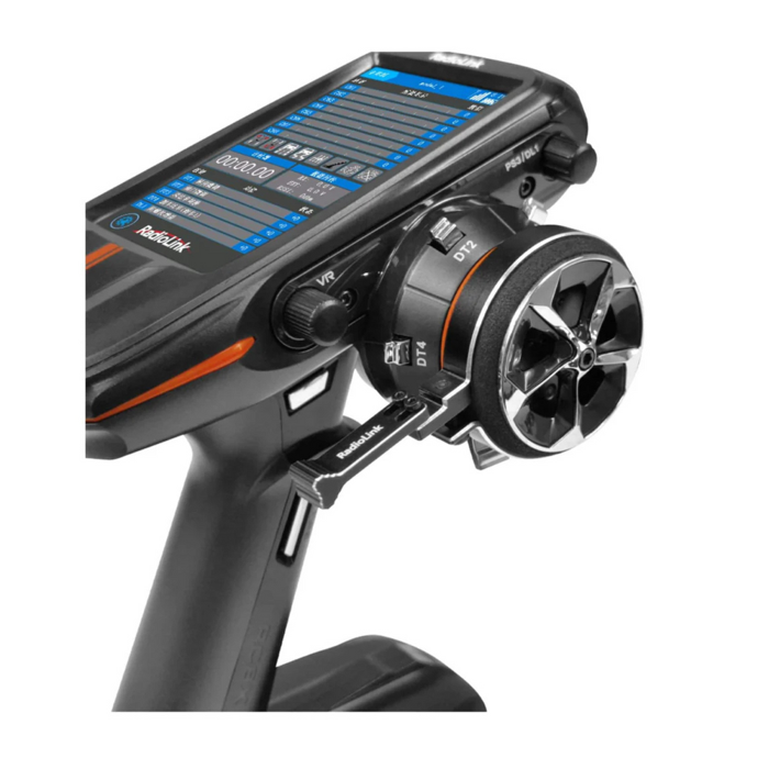 Radiolink Alloy Steering Wheel Trigger for RC8X, RC4GS, RC6GS, Flysky NB4, Futaba 7PX, X6/X4 (Red/Black)