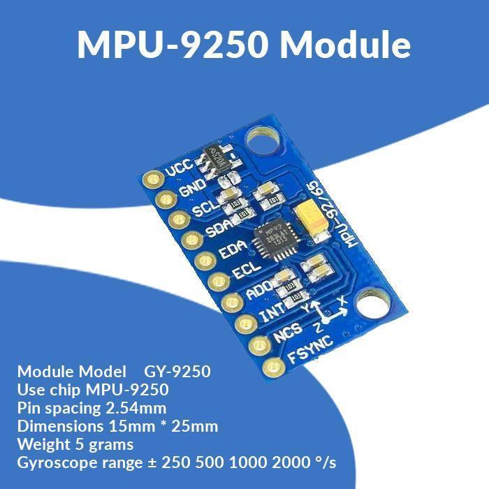 Iotcart MPU-9250 6-Axis Gyro Accelerometer Sensor Module - Ideal for Robotics & Drones