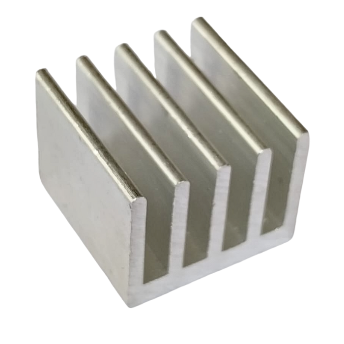 Aluminium Heatsink 19mmx19mmx15mm Silver Tone