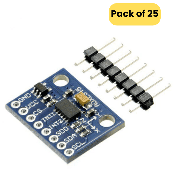 Iotcart ADXL345 Triple-Axis MEMS Accelerometer Module (Pack of 25) - Ideal for Arduino & Raspberry Pi Projects