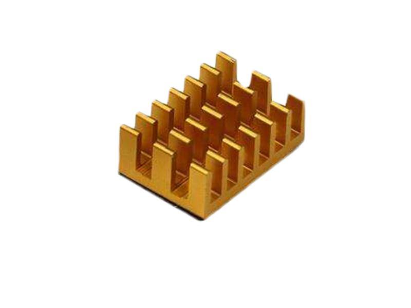 3 in 1 Gold Aluminum Heat Sink for Raspberry Pi 4B
