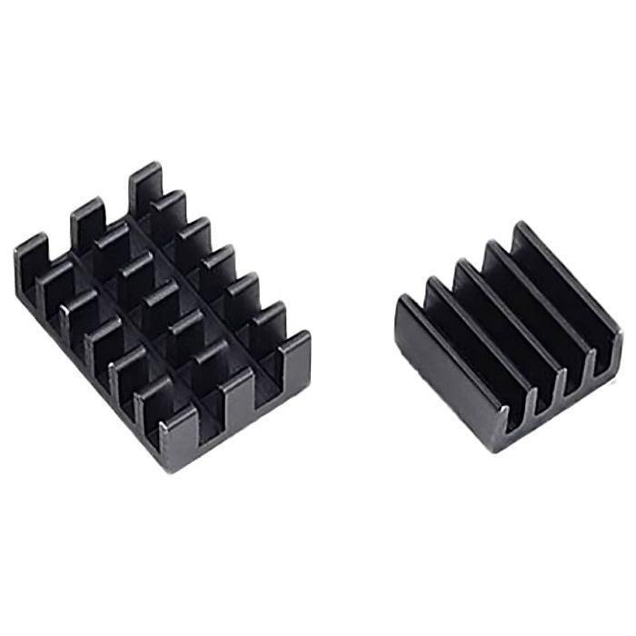Iotcart 3 in 1 Black Aluminum Heat Sink for Raspberry Pi 4B - Cooling Solution
