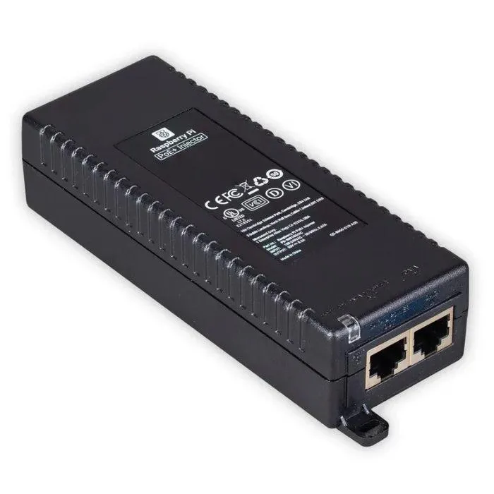 Official Raspberry Pi PoE+ Injector for Raspberry Pi Boards