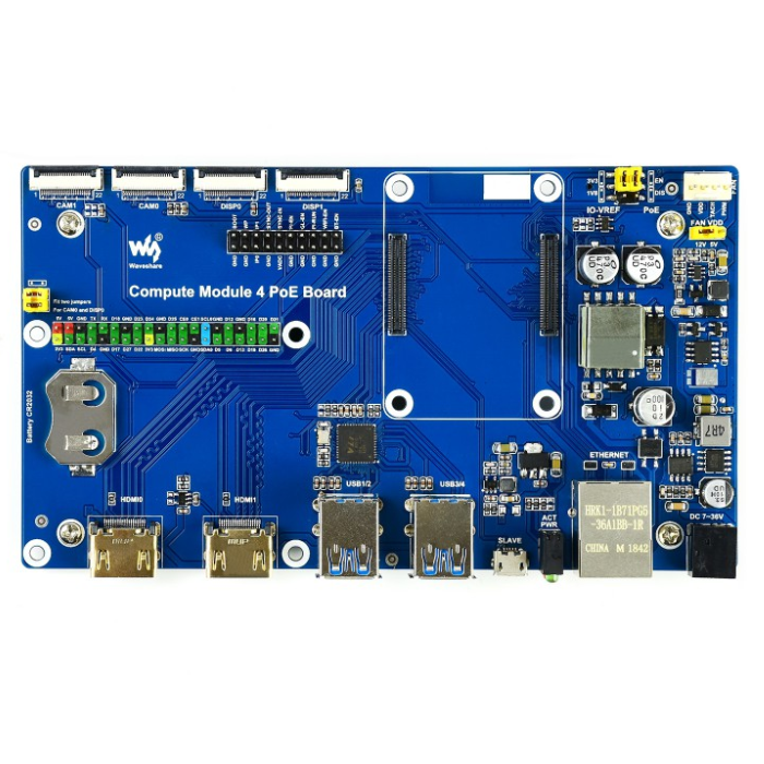 Waveshare Raspberry Pi Compute Module 4 IO Board with PoE Feature