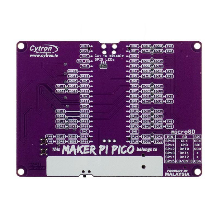 Cytron Maker Pi Pico Base Development Board for Raspberry Pi Pico - Prototyping Made Easy