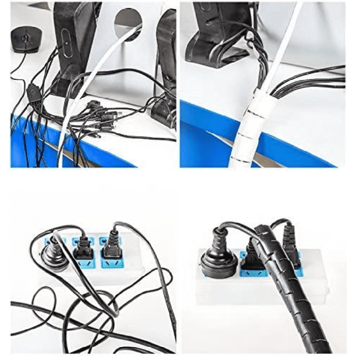 Iotcart SES-P-54 10mm Spiral Wrapping Band 10M - Cable Management for Electronics