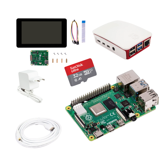 Raspberry Pi 4 8GB Starter Kit with 7" Touchscreen Display - Iotcart