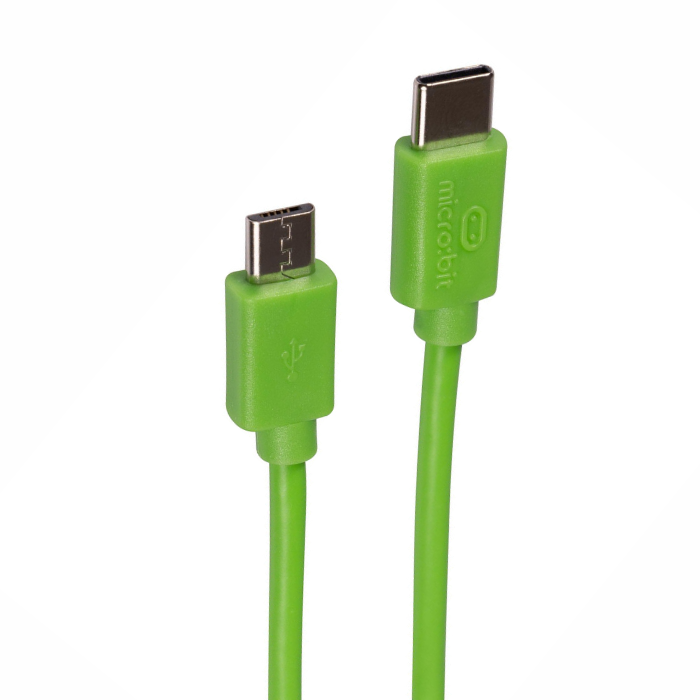 Micro:bit USB Cable Type C to Micro USB 0.3m - Green