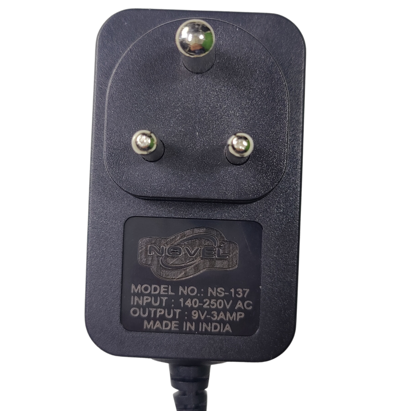 NOVEL 9V 3A SMPS Adapter Industrial Grade 160-240V & 50-60Hz (Black)