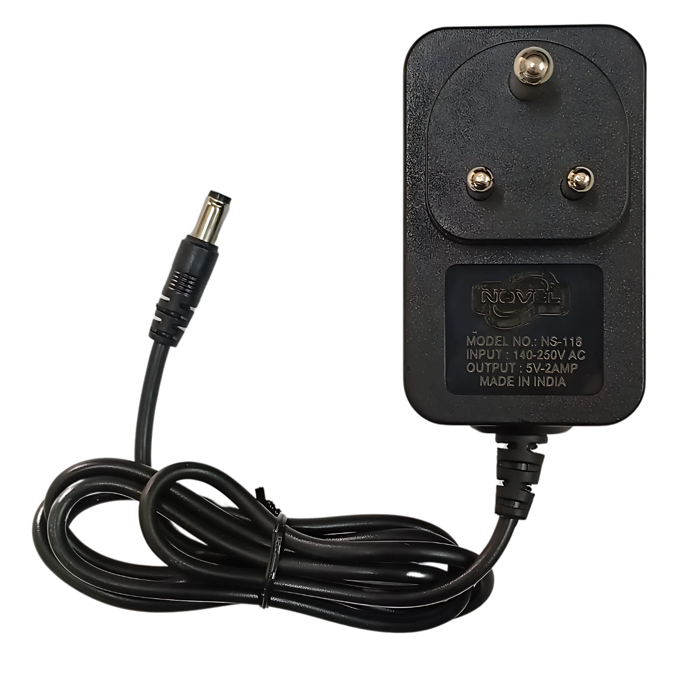 NOVEL 5V 2A Single Jack Power Adapter - Reliable 5V DC Supply for Arduino, Raspberry Pi & Sensors