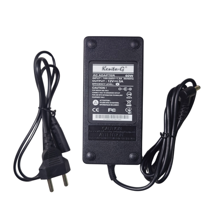 Kento-G SES-P-648 12V 5A 60W DC Power Adapter - Buy for LED Strips & Routers