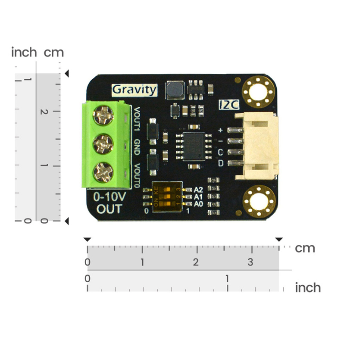 DFRobot Gravity GP8403 2-Channel I2C DAC 0-10V Module for Arduino & Raspberry Pi