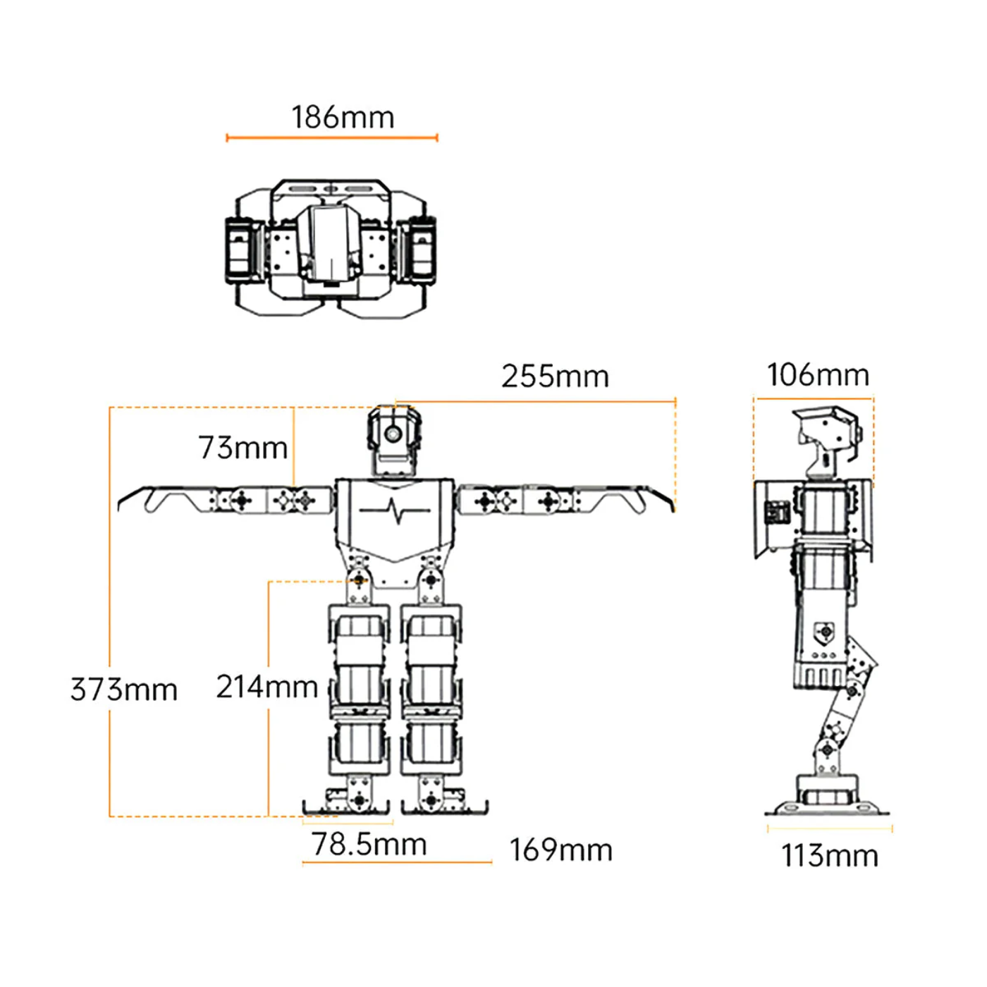 TonyPi Pro Hiwonder Humanoid Robot Development Kit with AI Vision & Raspberry Pi 4B 4GB