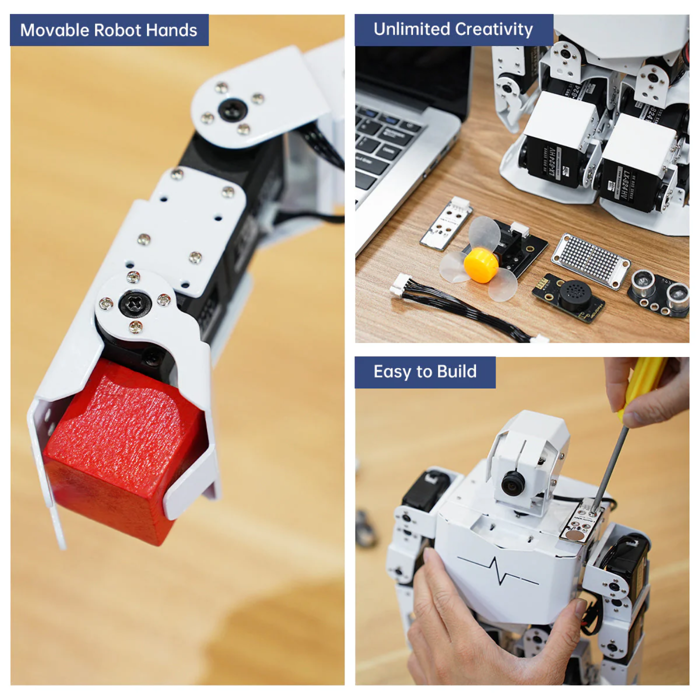 TonyPi Pro Hiwonder Humanoid Robot Development Kit with AI Vision & Raspberry Pi 4B 4GB