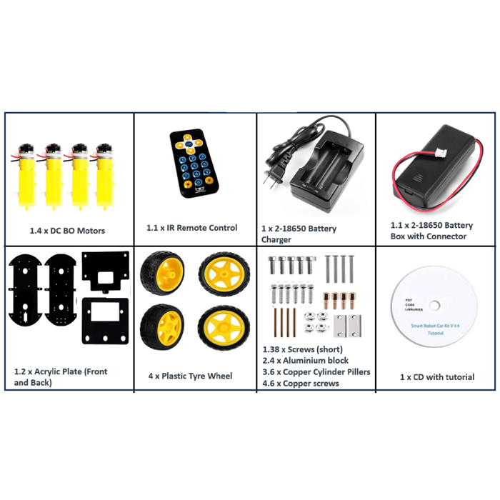 Elegoo Smart Robot Car Kit V3.0 with UNO R3, Bluetooth & Sensors - DIY Arduino Robotics Project