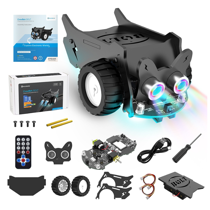 Elecrow CrowBot BOLT ESP32 Smart Robot Car Kit with Sensors - STEAM Learning