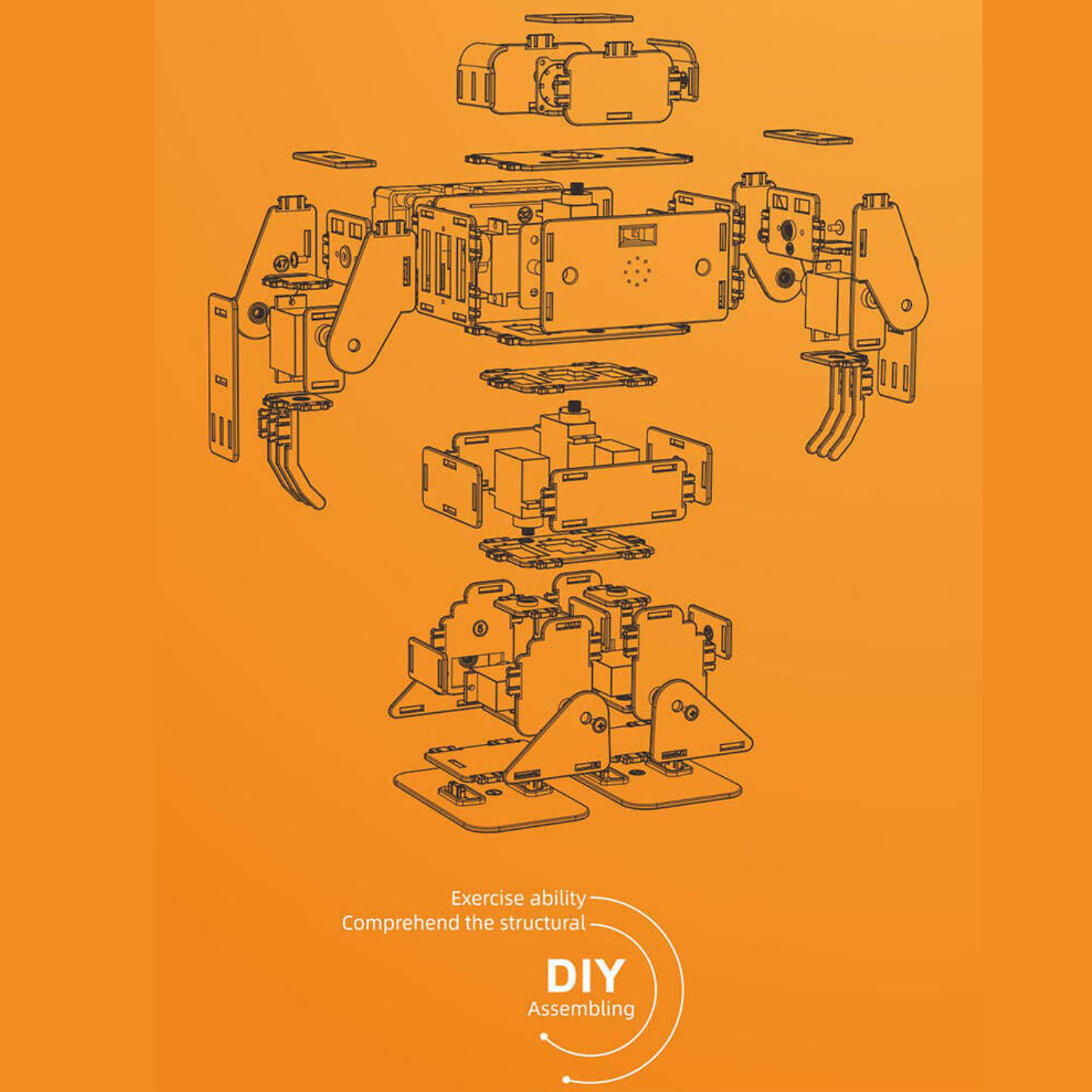 RoboMaker JMC-SV-1707 10 DOF Humanoid Robot Kit