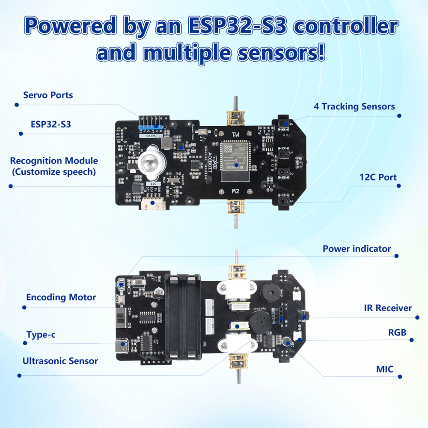 ACEBOTT QE032 TruckBott Smart Car Kit with ESP32 Controller Supports Arduino, ACECode & Python | STEM Classroom & Home Education – Year 5 Level 2