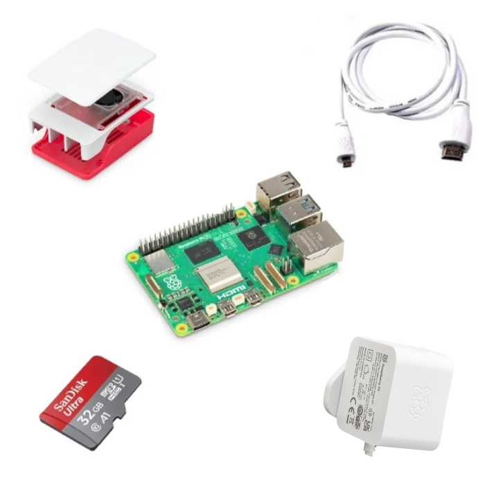 Official Raspberry Pi 5 4GB Starter Kit - Ready to Use Electronics Bundle