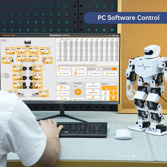 Hiwonder H5S 16DOF Humanoid Robot with IMU & MP3 - Singing & Dancing Robot