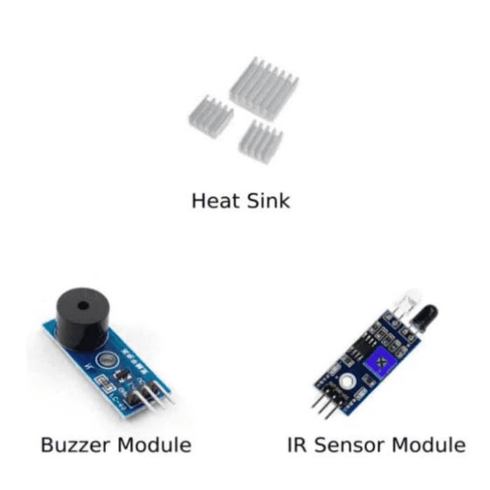 Raspberry Pi4 Model B 2GB Ultimate Kit with Pi4 2GB, Case, Power Adapter, Heatsink, Fan, 32GB SD Card, Sensors, Manual, HDMI and Ethernet Cable