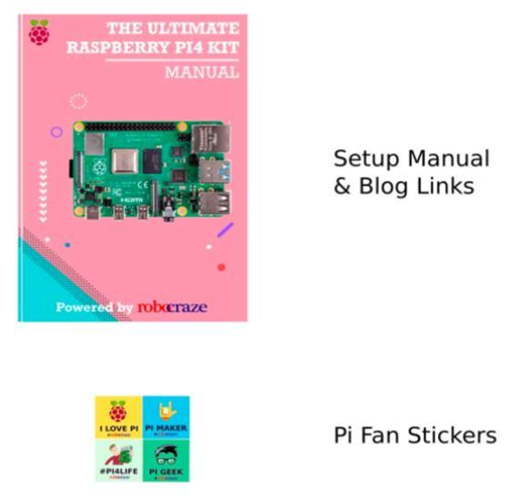 Raspberry Pi4 2-4-8GB Model 4B Ultimate Kit- Case, Power Adapter, Ethernet Cable, SD Card, Sensors and Manual
