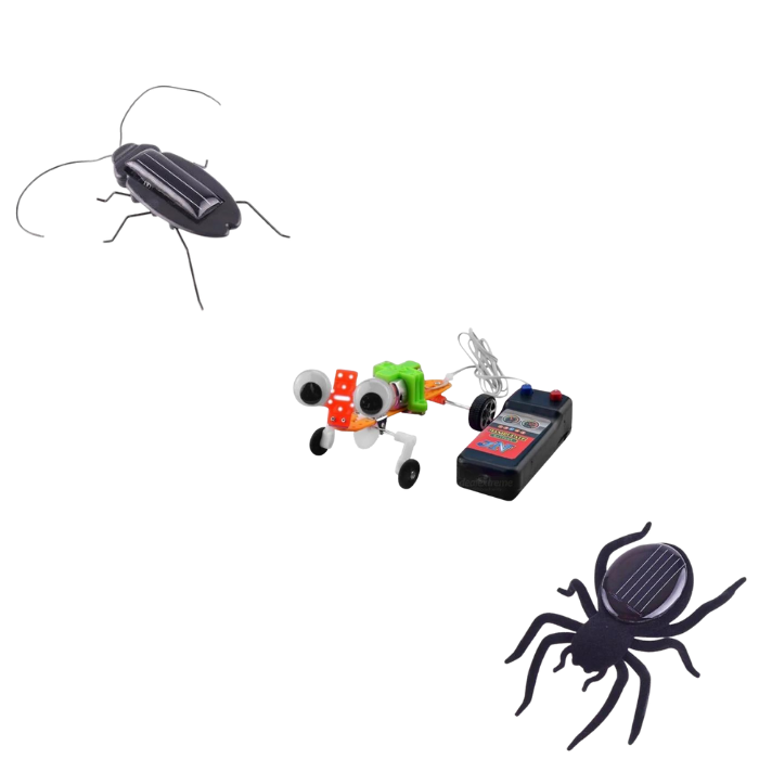 Iotcart 3-in-1 Creepy Crawlers DIY Solar Kit - STEM Learning Toy for Kids