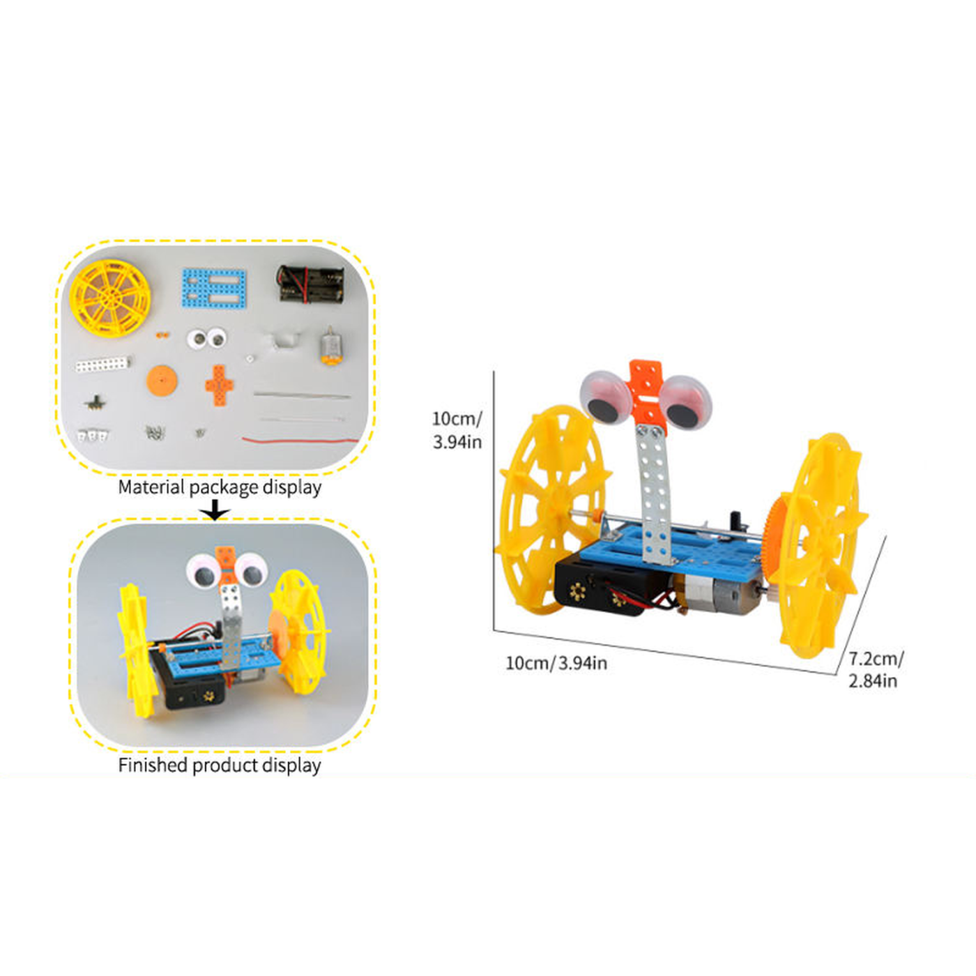 Pludo Two-Wheel Robotic Car – Balance & Motion Learning DIY Kit for Kids Ages 3–8 | Preschool to Grade 2