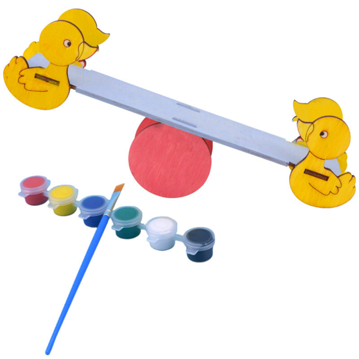 Pludo STEM Kit Mini Balancer – DIY Wooden Seesaw for Kids 3–8 | Educational Toy