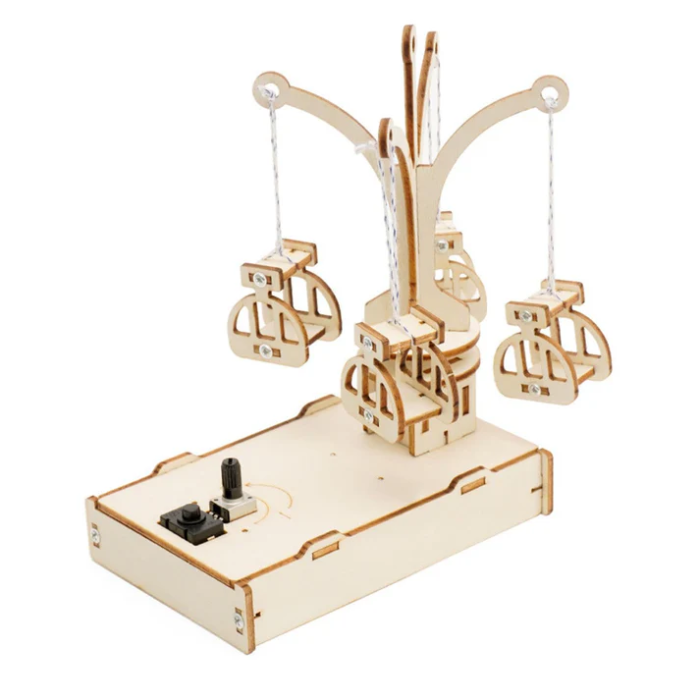 DIY Wooden Spinning Flying Chair STEM Learning Kit for Kids - Build & Learn Physics