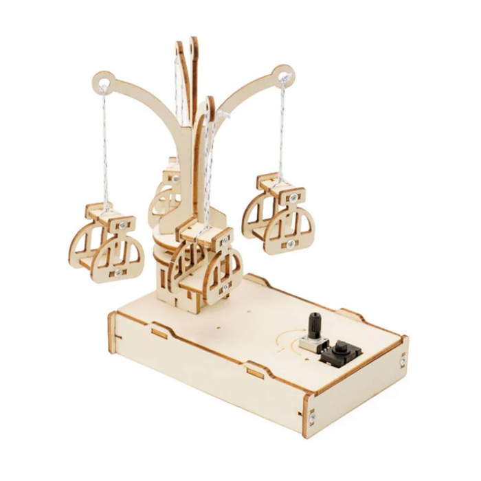 DIY Wooden Spinning Flying Chair STEM Learning Kit for Kids - Build & Learn Physics