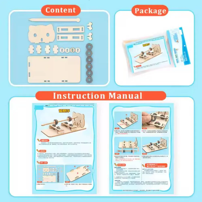 DIY Wooden Levitating Magnet STEM Kit for Kids