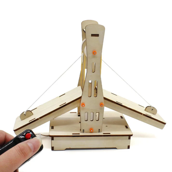 DIY Wooden Lift Bridge Miniature STEM Kit Toys for Kids