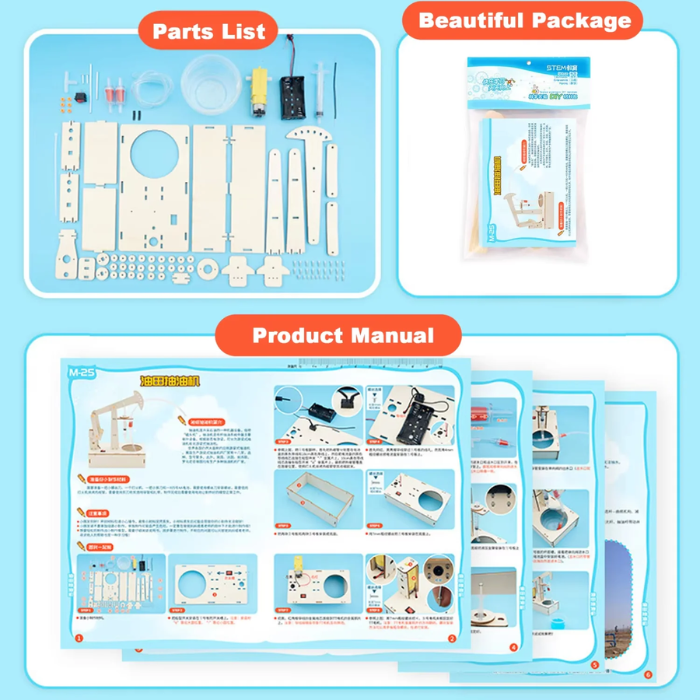 DIY Wooden Oil Pump Educational Stem Kit Toy