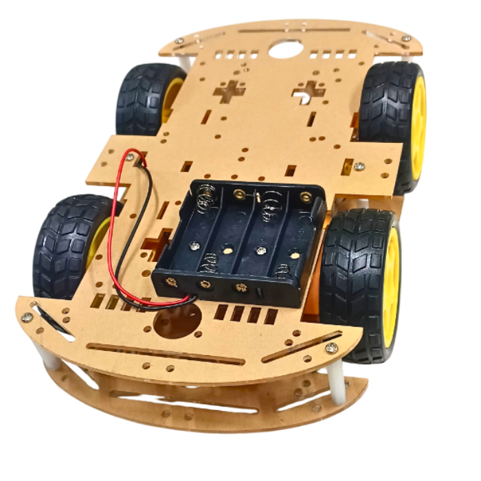 Iotcart 4WD Robot Car Chassis Kit with Motors - DIY Robotics Platform