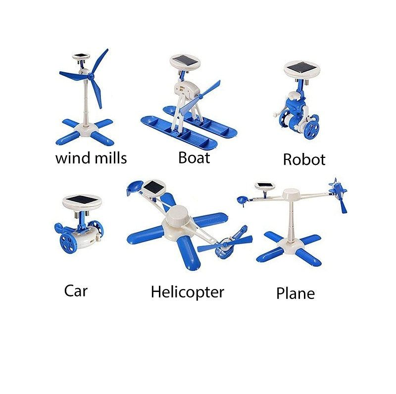 6 in 1 Rechargeable Solar Power DIY Robots Kit