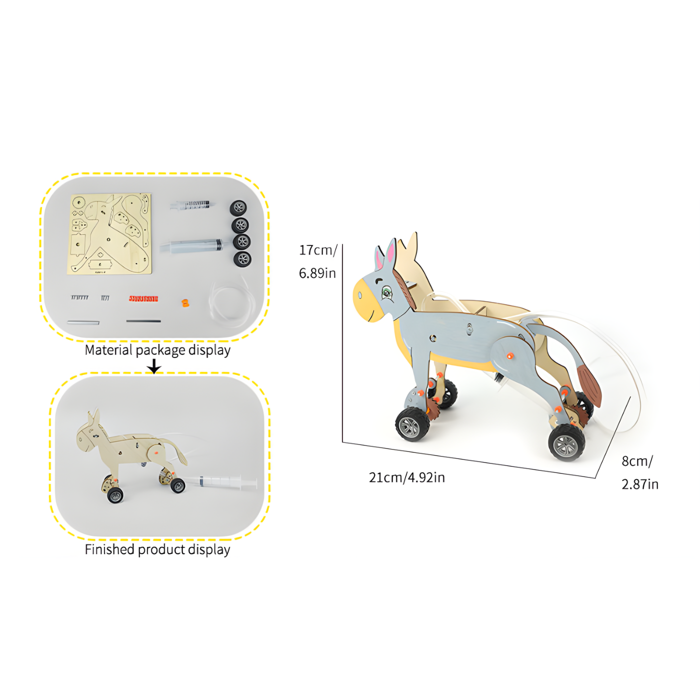Pludo Action Donkey Educational Toy STEM Kit – Air Pressure Concept | Ages 8–11 | Grade 3 to 5