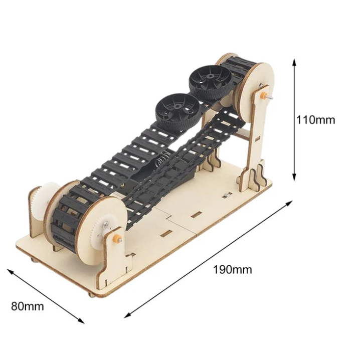 Buy DIY Wooden Conveyor Belt STEM Kit for Kids - Educational Electronics Kit