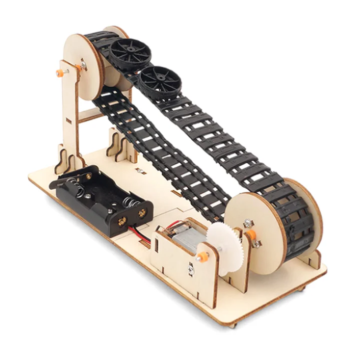 Buy DIY Wooden Conveyor Belt STEM Kit for Kids - Educational Electronics Kit