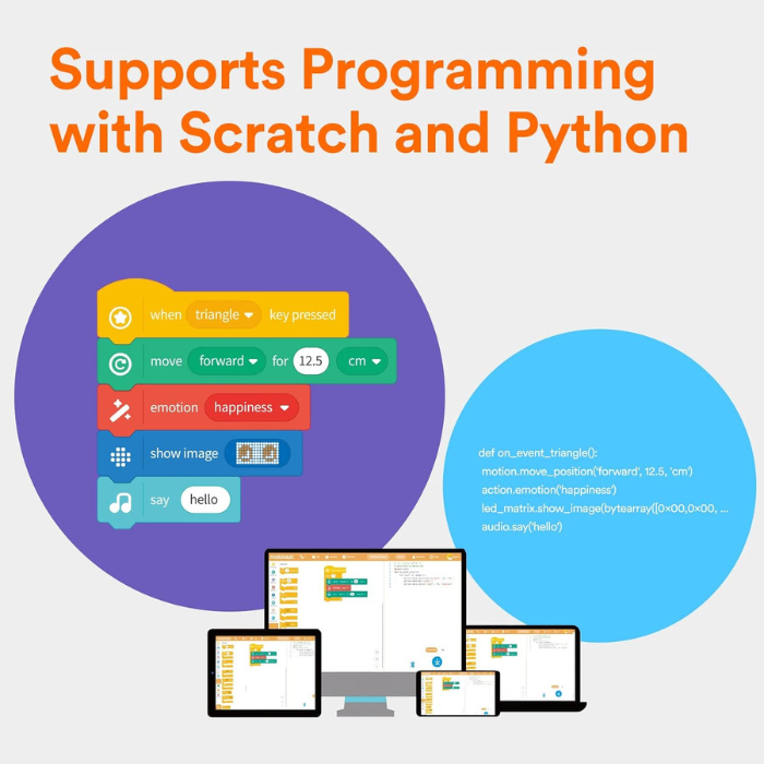 Matatalab VinciBot Coding Robot for Kids 8+, STEM Educational Toy, Scratch & Python Programming Robot with Remote Controller, AI Smart Robot