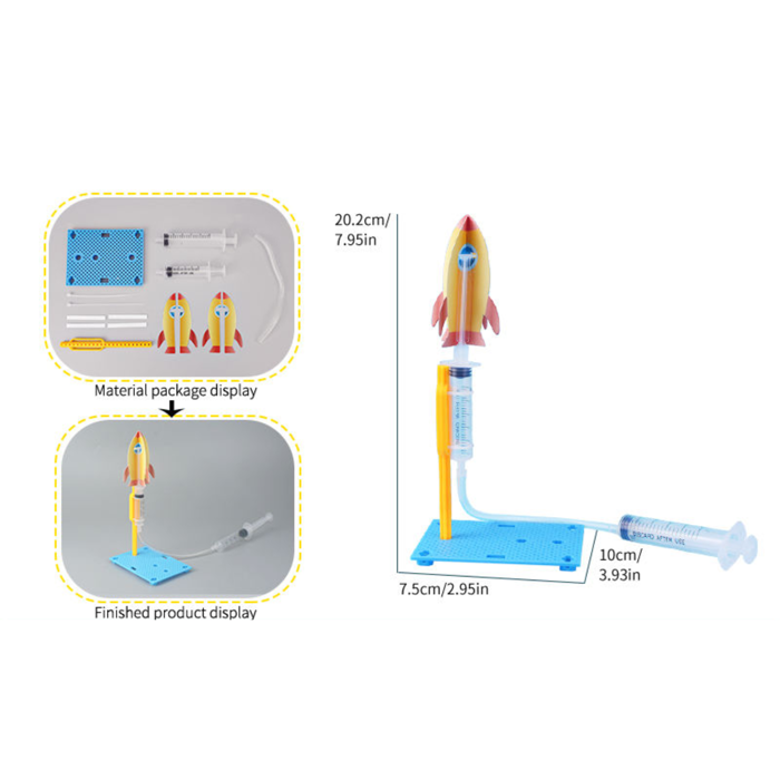 Pludo Air Force Fun DIY Science Kit – Learn Air Pressure & Rocket Launch Concepts for Ages 8–11 | Grade 3–5