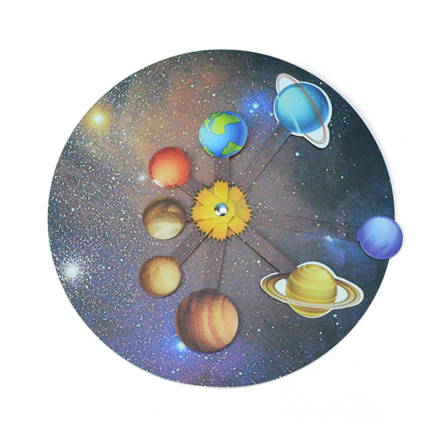 Pludo Spin & Orbit STEM Kit - DIY Science Toy for Kids 8-11 | Grade 3-5 Solar System Activity Model